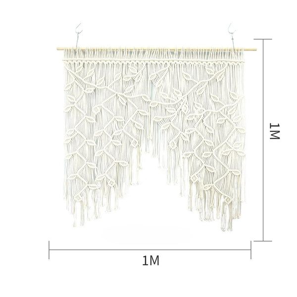 Handgewebter Wandteppich im nordischen Stil – Boho Wanddeko aus Baumwolle