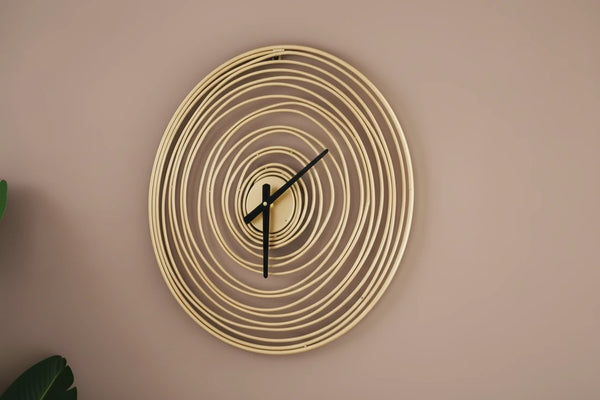 Moderne große Wanduhr 49cm – Geräuschloses Design im Großformat