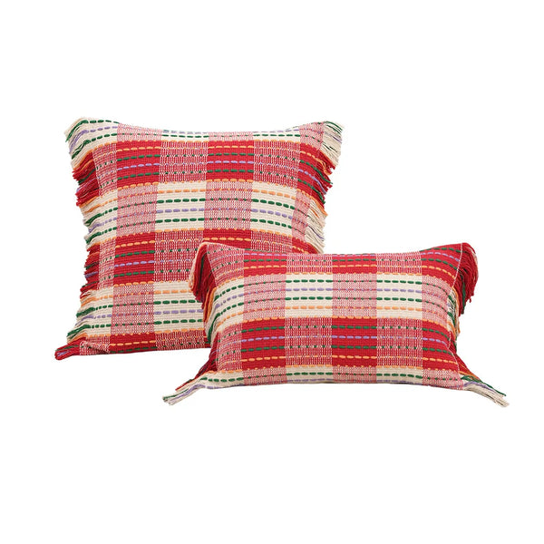 Kissenbezug aus Baumwolle & Leinen – Bauernhaus Stil mit Quasten