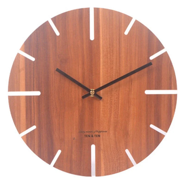3D Wanduhr aus Holz – Modernes Nordisches Design, Uhr für Wohnzimmer & Küche