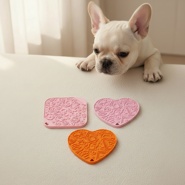 Beruhigende Schleckmatte für Hunde und Katzen - Trainingstool