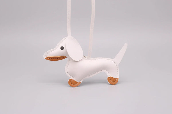 Dackel Schlüsselanhänger aus PU Leder – Süßer Hunde Anhänger für Tasche & Schlüsselbund