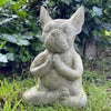 Yoga Französische Bulldogge Statue – Meditierender Hund aus Harz