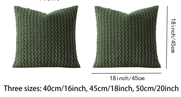 Kissenbezug – Quadratisches Plüschcord-Design, für Wohnzimmer & Schlafzimmer