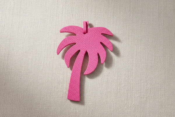 Trendiger Taschenanhänger Palme - PU Leder Schlüsselanhänger