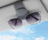 Eleganter Leder-Sonnenbrillen- & Ticketclip für den Auto-Sonnenschutz