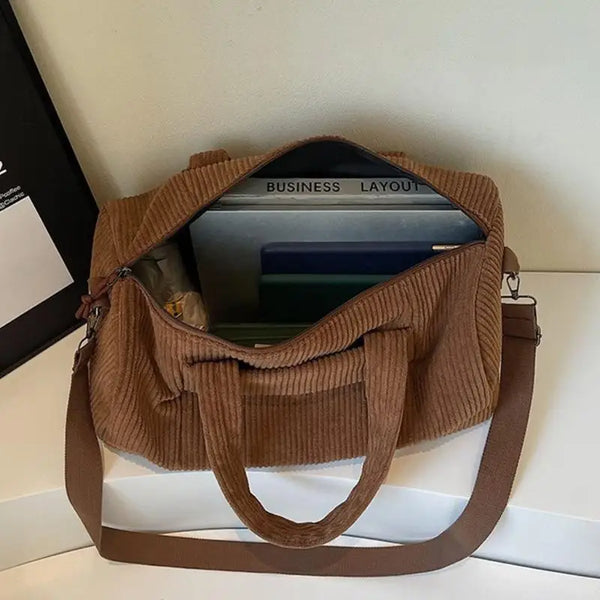 Cord-Reisetasche – Geräumige, leichte Sport- & Crossbody-Tasche