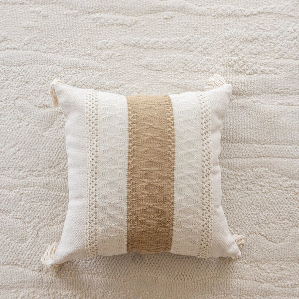 Boho Baumwoll-Leinen Kissenbezug – Geometrisches Muster für Sofa & Zuhause