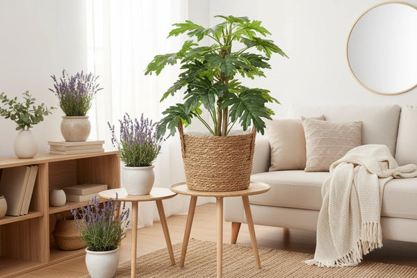 Geflochtener Strohkorb – Großer Blumentopf & Nordischer Seegras Aufbewahrungskorb