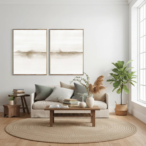 Abstrakte Aquarell Landschaft – Leinwandbild