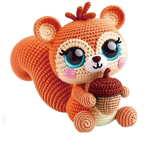 Amigurumi Häkelset Eichhörnchen & Tannenzapfen – Anfängerfreundliches DIY-Set mit Anleitung